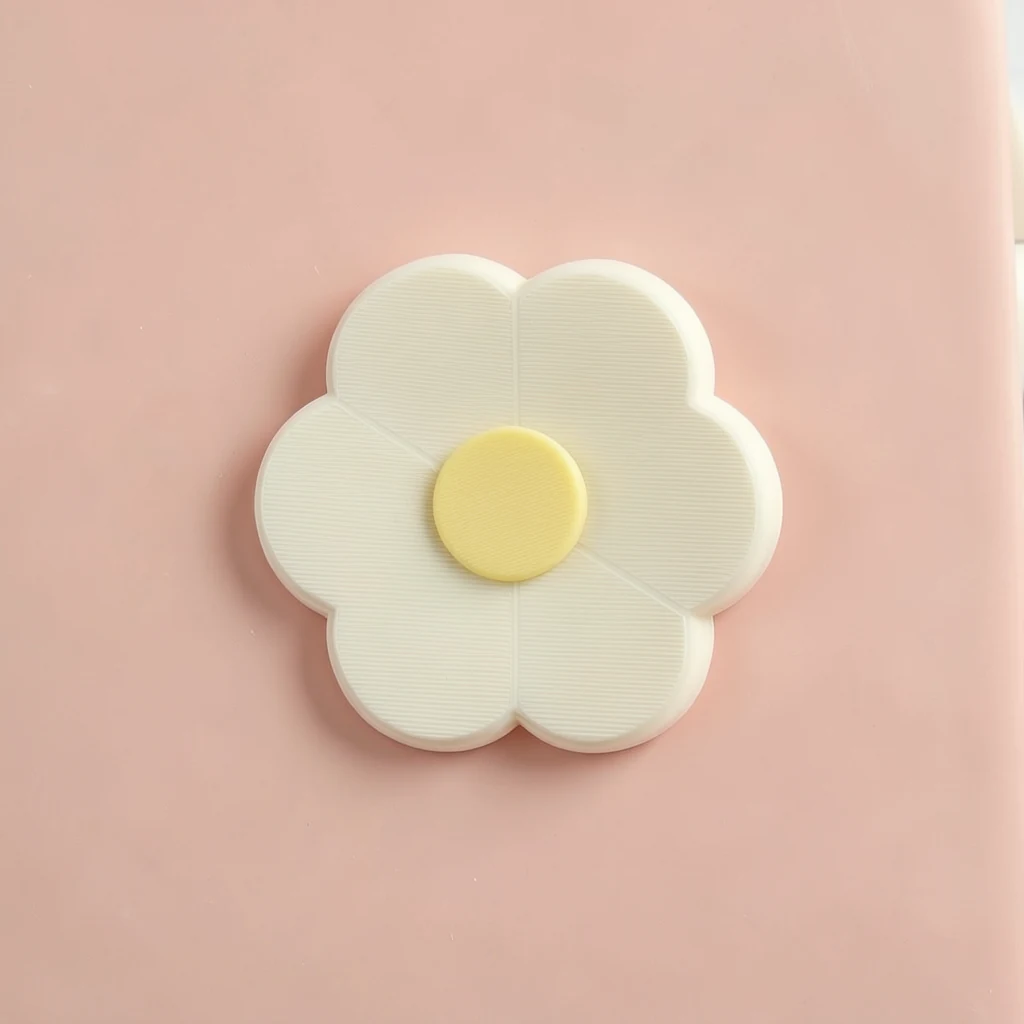 Close look at Blossom Lip Charm raised flower details