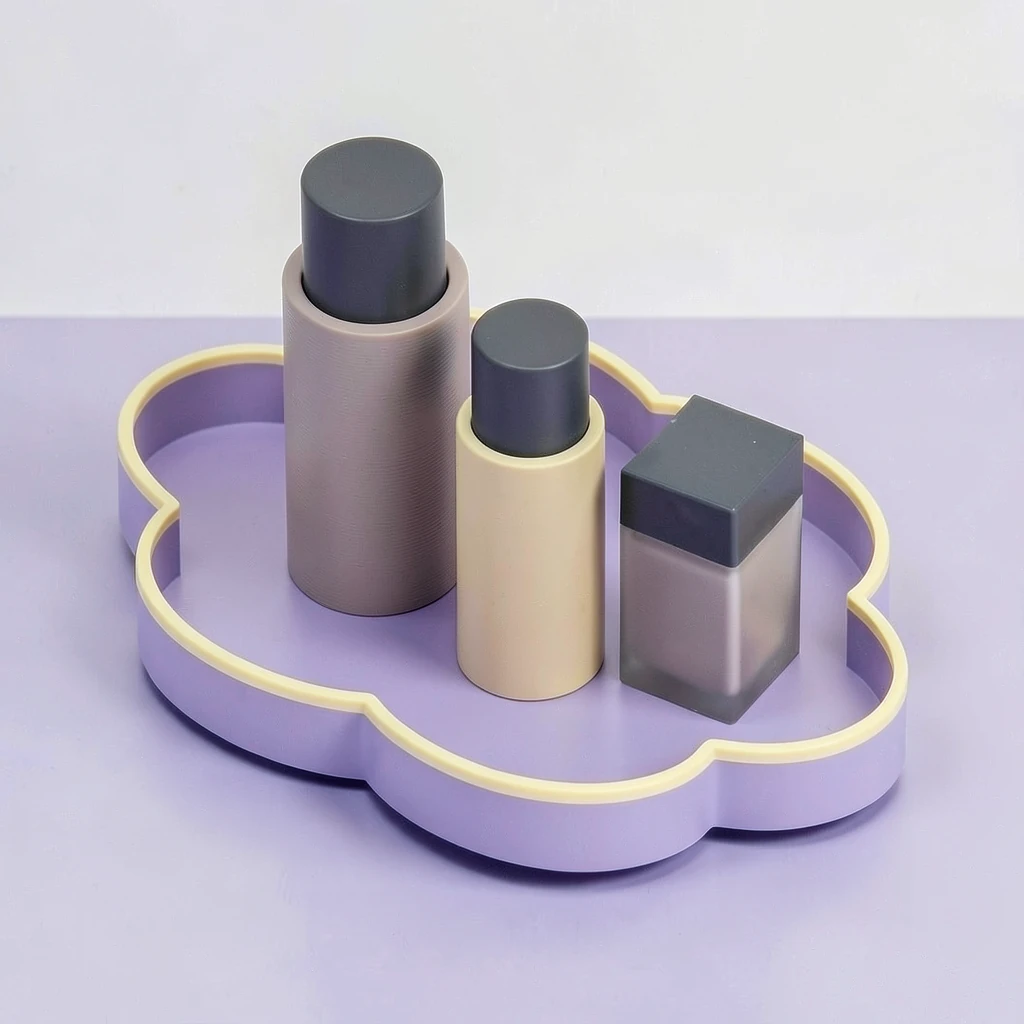 Large Floral Vanity Tray — In use. Styling contents are not included. Confirm actual package dimensions before ordering.