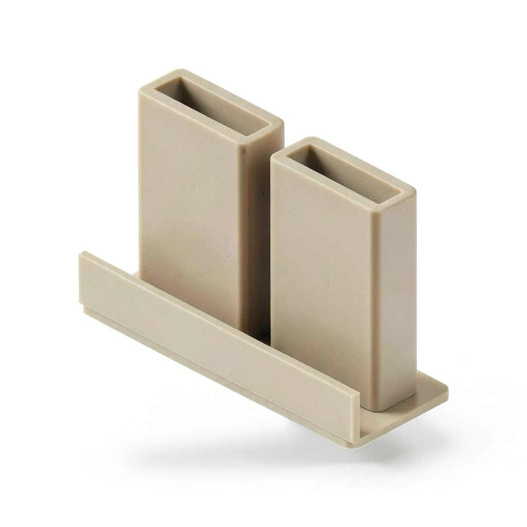 Ribbon Ruler Stand — The full look. Intended product design; actual colour, finish and fit are confirmed before printing.